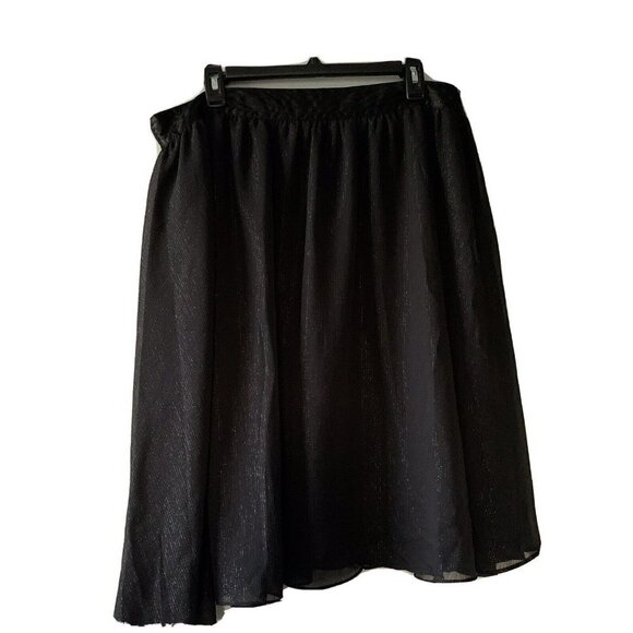 attention womens skirt circle black silver size 14 - Picture 1 of 5